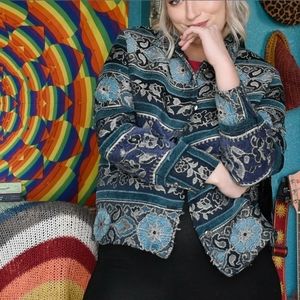 Blue Morning Glory Tapestry Jacket